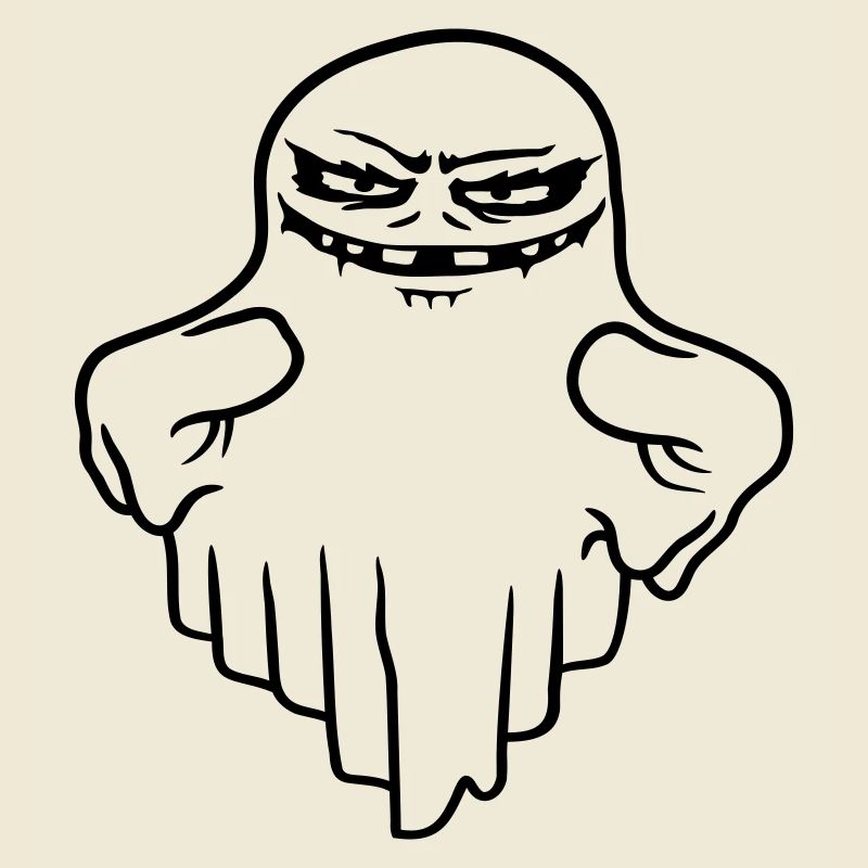 Schwebender Monster Geist Comic