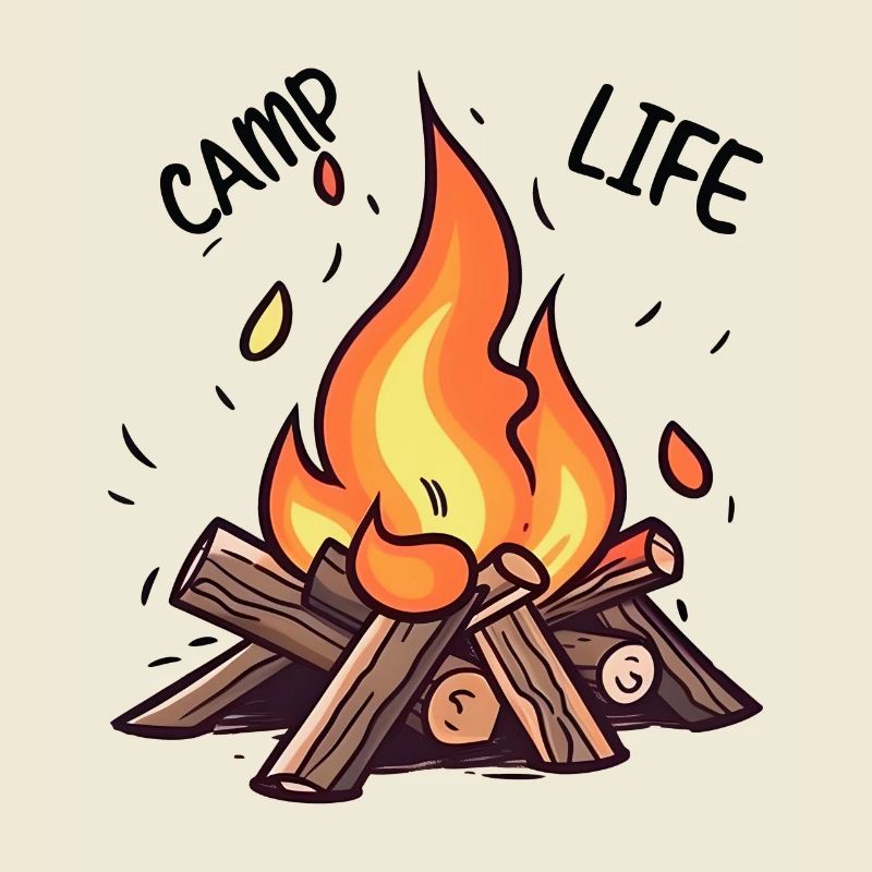 Feu de camp de la vie de camp