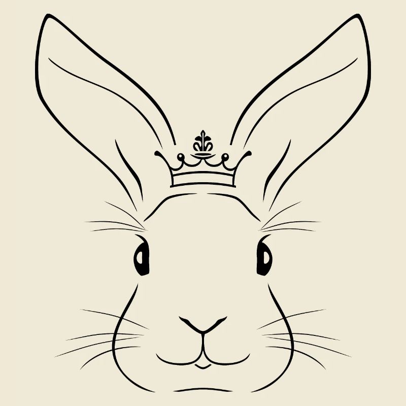 Tête de lapin tracée