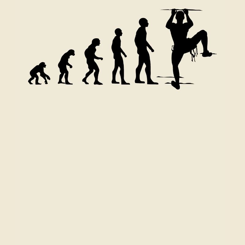 Klettern Evolution Lustig Bergsteigen Geschenk