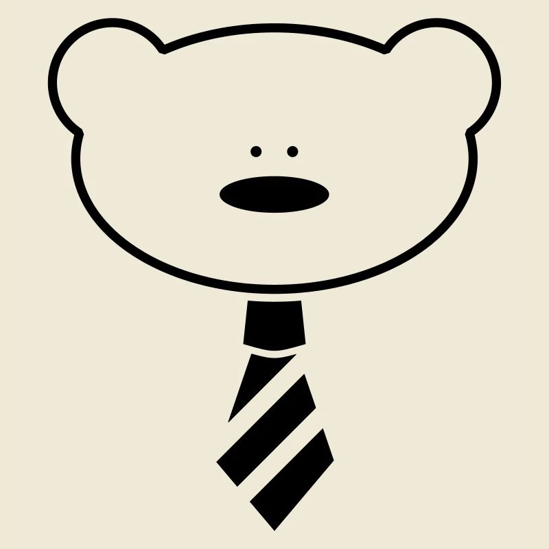 Funny teddy bear with tie