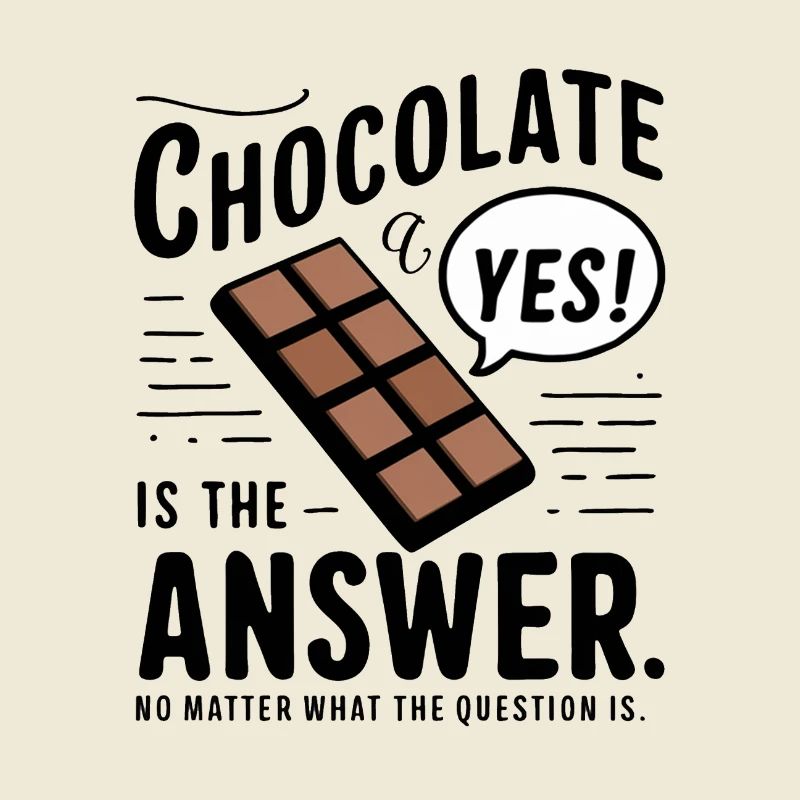 Le chocolat est la réponse. Peu importe la question