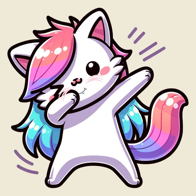 Cute cat dab mignon chat dab