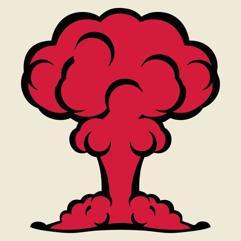 atomic nuclear mushroom bomb explosion
