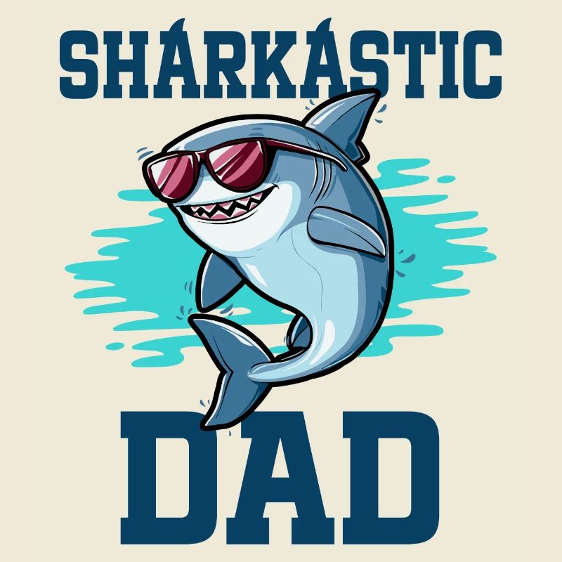 Sharkastic Father Shark Joke Sarcastic Dad