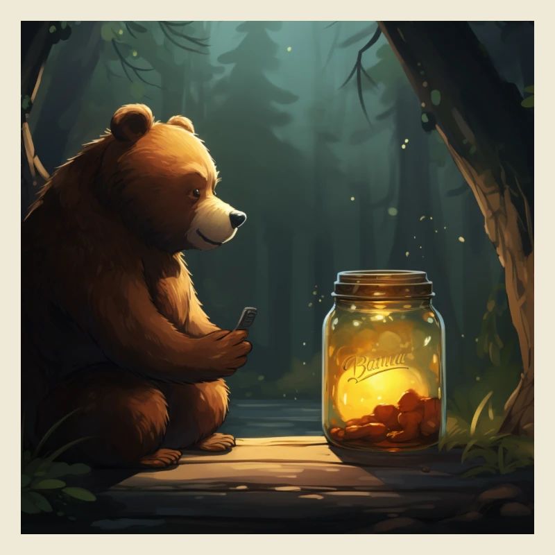 comic style bear