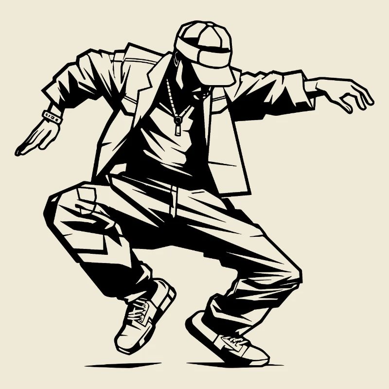 Dessin de breakdancer