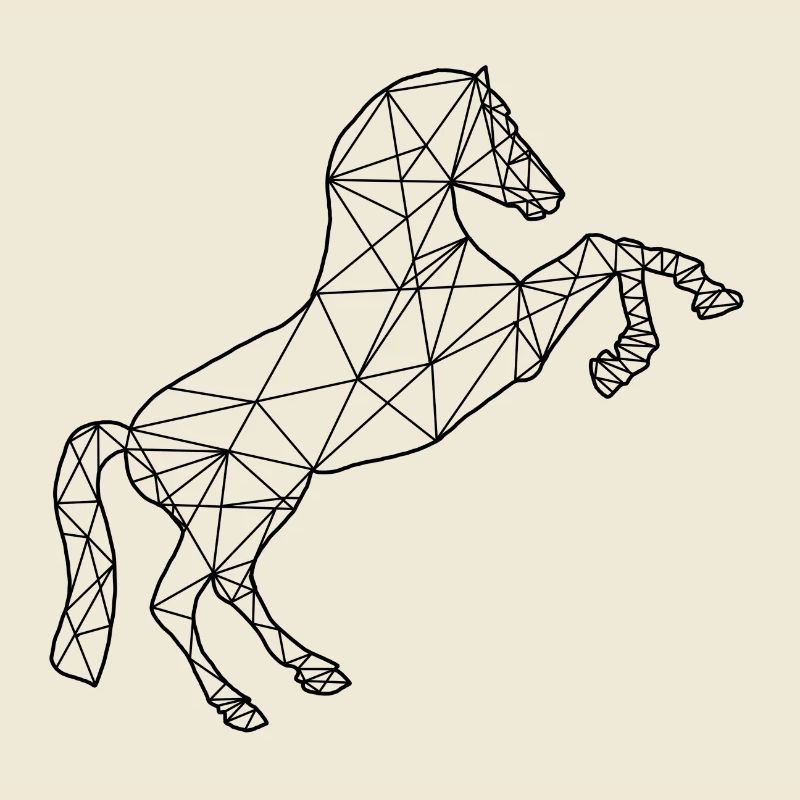 Cheval géométrique dans la conception de polygone