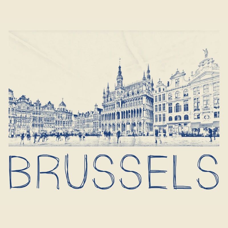 Stiftzeichnung Brüssel