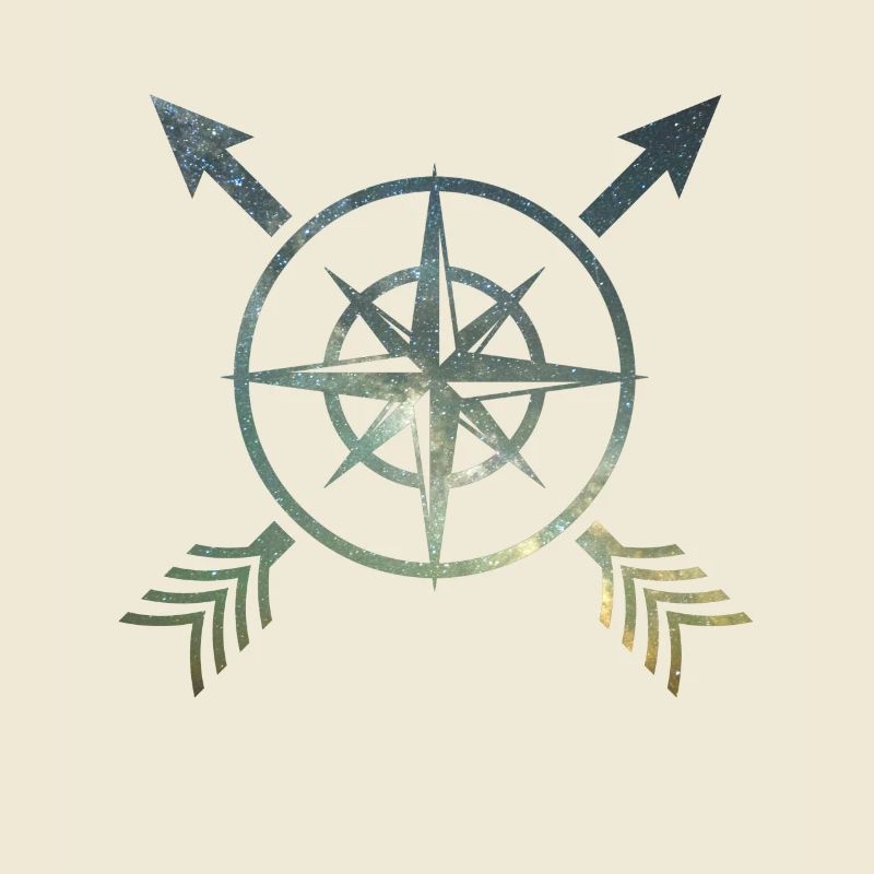 Compass with arrows
