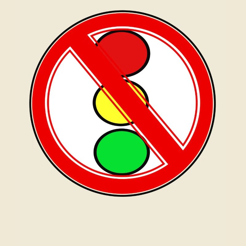 Panneau d’interdiction des feux de circulation
