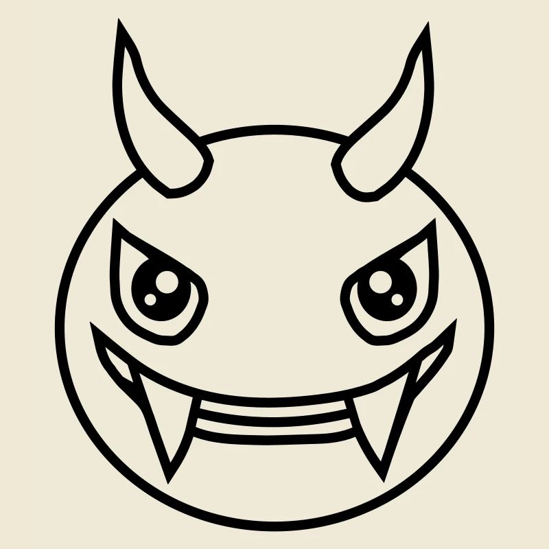 Monster Design Devil Face