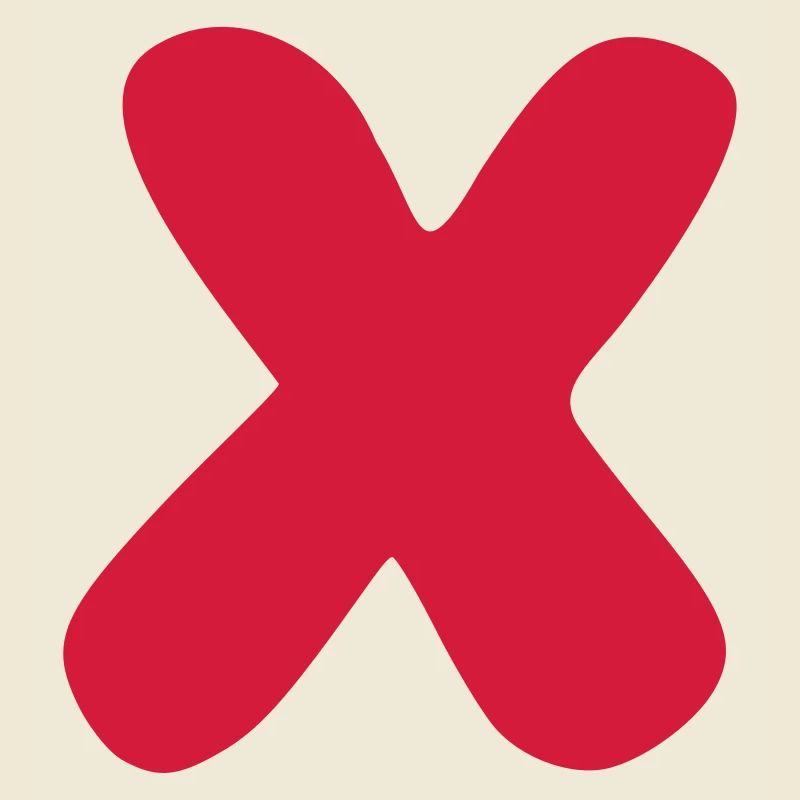 x cross statement icon