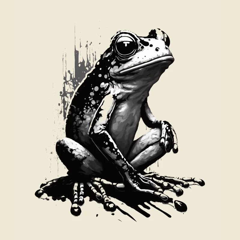 Frosch Stencil Design Kunst