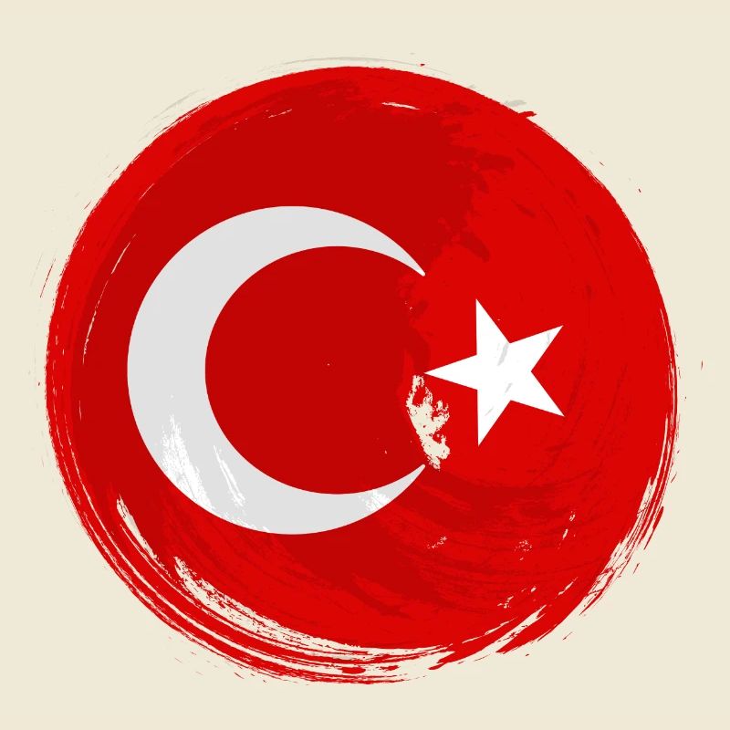 Drapeau de Turquie Utilisé Look Drapeau Turc Vintage