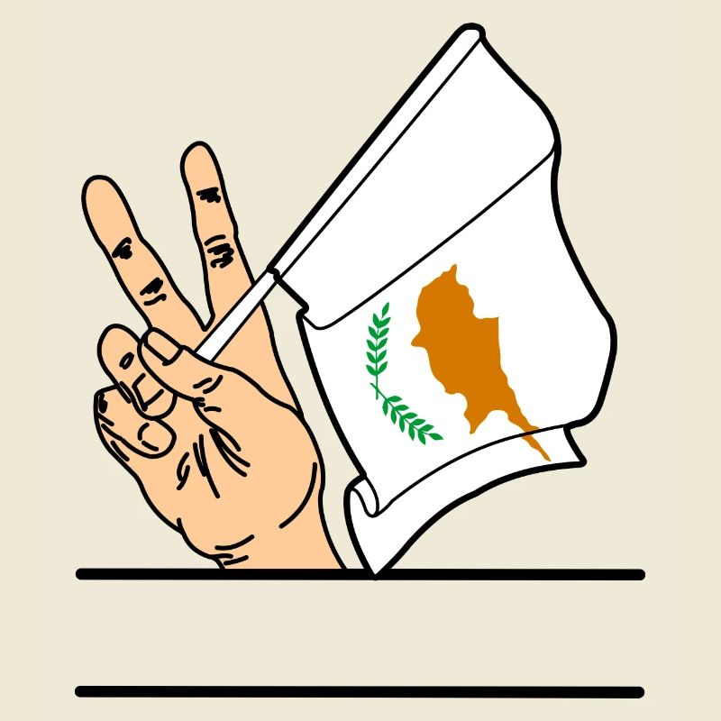 Flagge Zypern Friedenszeichen Textraum