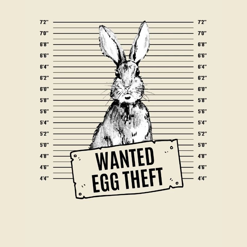 Funny Easter bunny mugshot