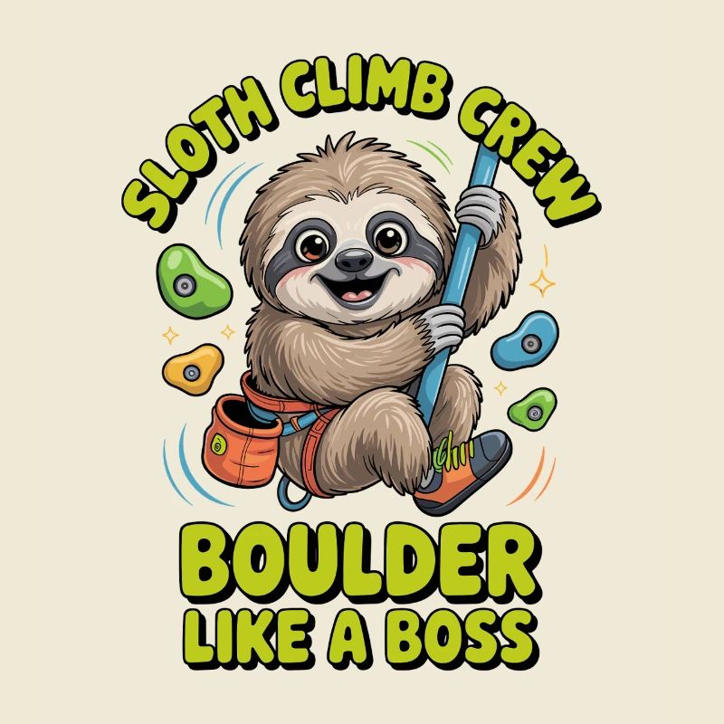 Funny Sloth Boulder Design