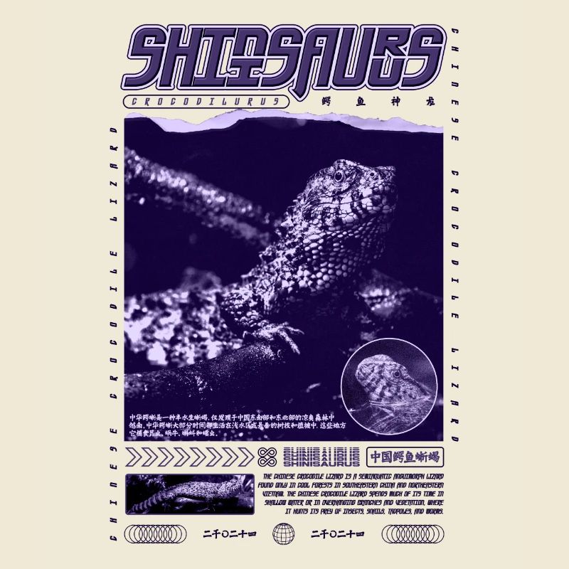 Chinesisches Krokodil Eidechse Shinisaurus Crocodilurus