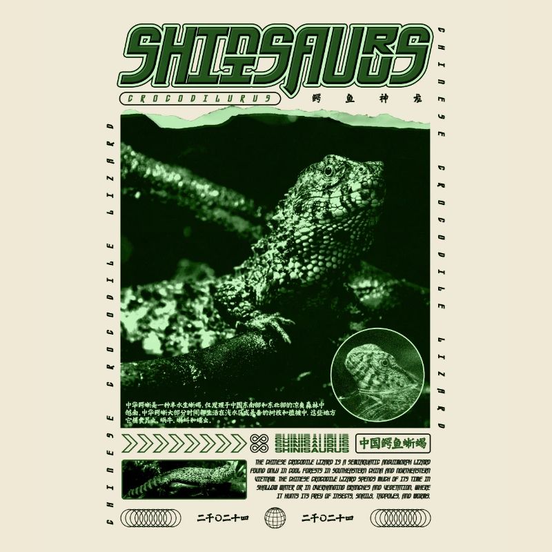 Chinesisches Krokodil Eidechse Shinisaurus Crocodilurus