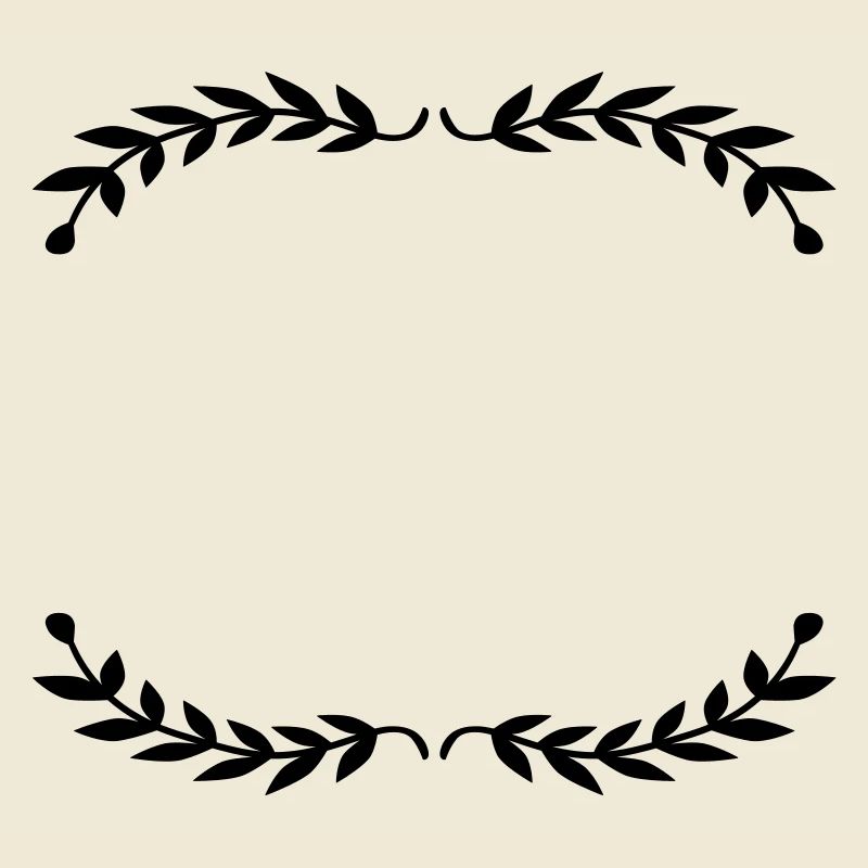 Illustration cadre feuilles de laurier