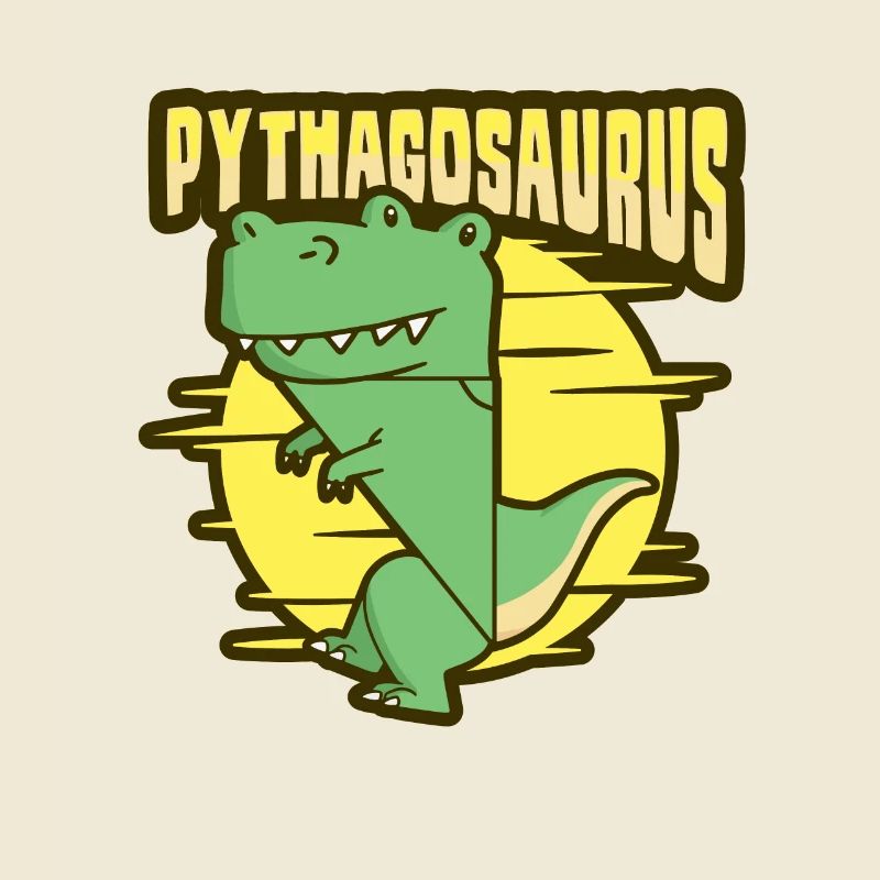 Dinosaur Math Pythagoras Mathematician