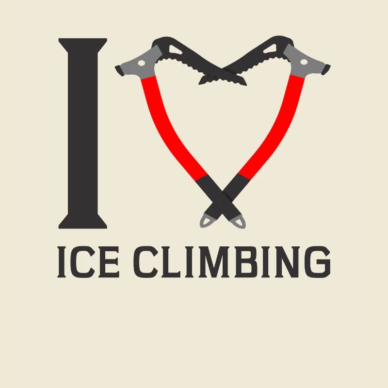 Ich Liebe Eisklettern Eiskletterer Eispickel