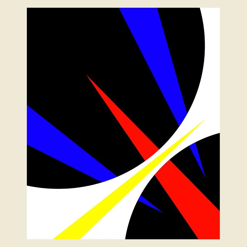 Smooth Cut Abstract Artwork Primary Colours