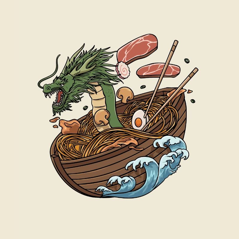 Conception de ramen et de bateaux-dragons