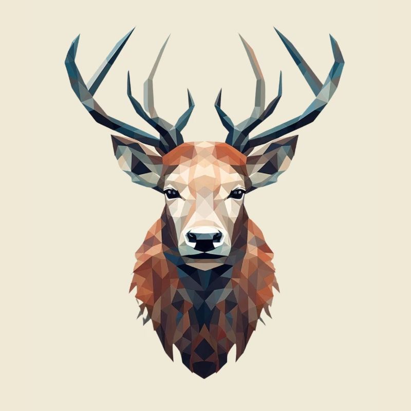 Cerf - élégant, moderne, abstrait - art du cerf