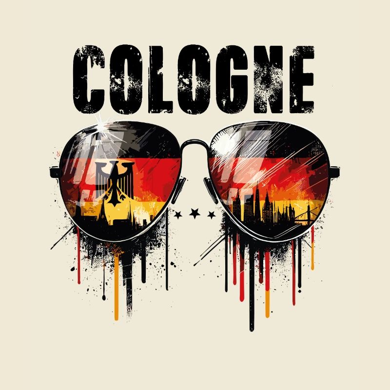Lunettes de soleil Cologne Design avec drapeau allemand