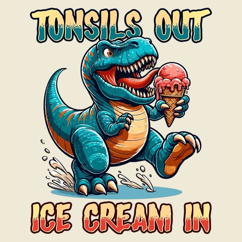Tonsils Out Ice Cream In Dino Tonsillectomy Tonsil