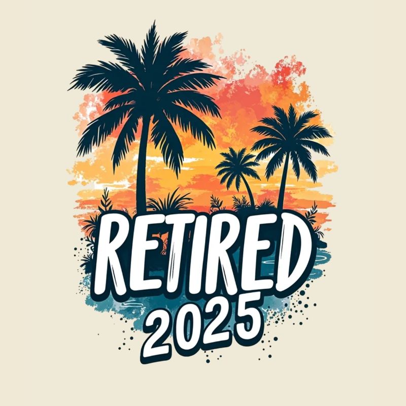Retired 2025 Not My Problem Anymore Summer Vibes