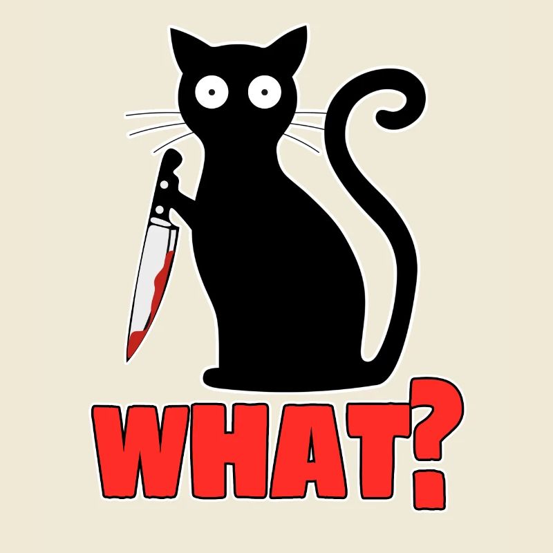 ¿Qué? Gato Cuchillo Pyscho Pet Freaky Gift