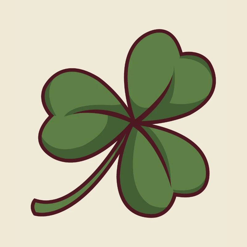 Trèfle vert à trois feuilles