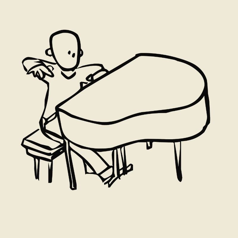 Pianist (Schwarz)