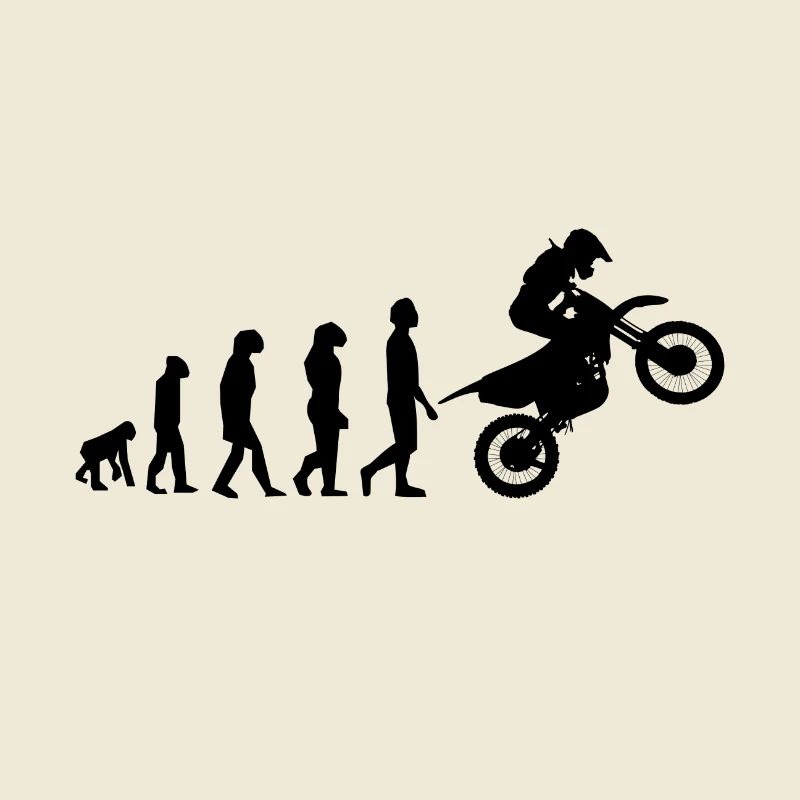 Evolution du singe au motocross