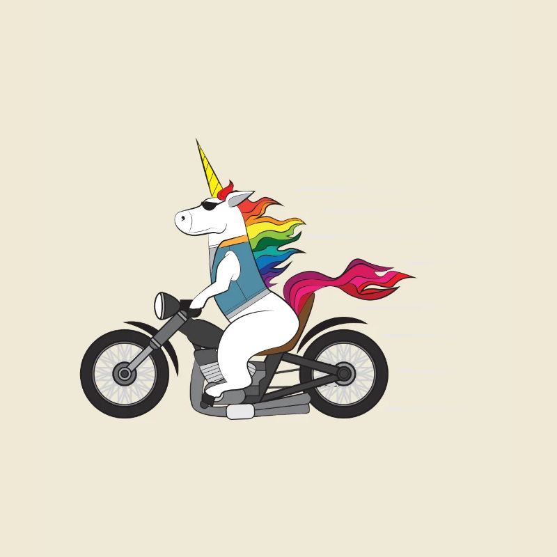 Hartes Einhorn Biker Motorrad Trending Geschenk