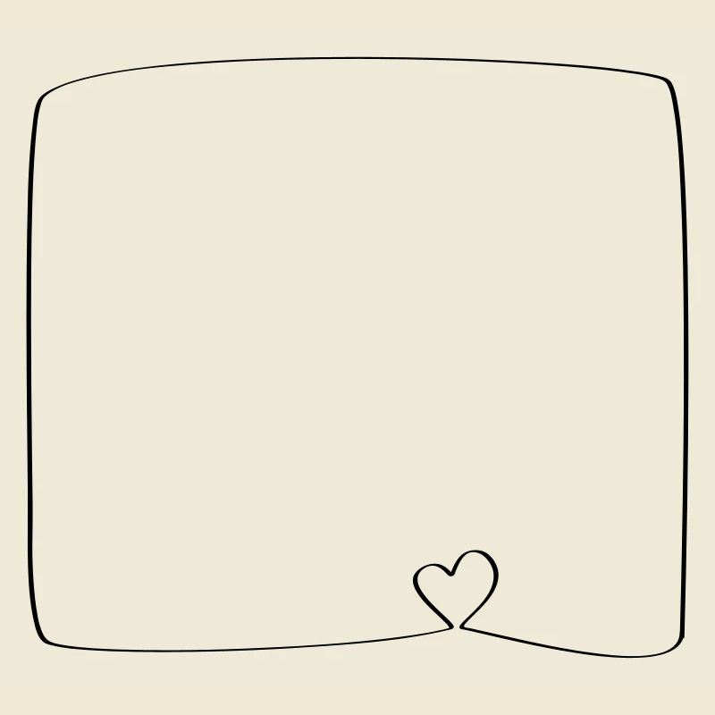 Heart in a broad frame