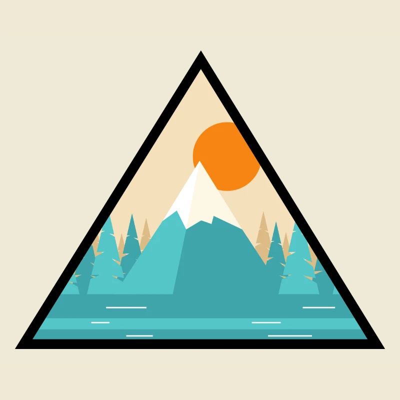 Mountains Nature Hiking Sunset triangular