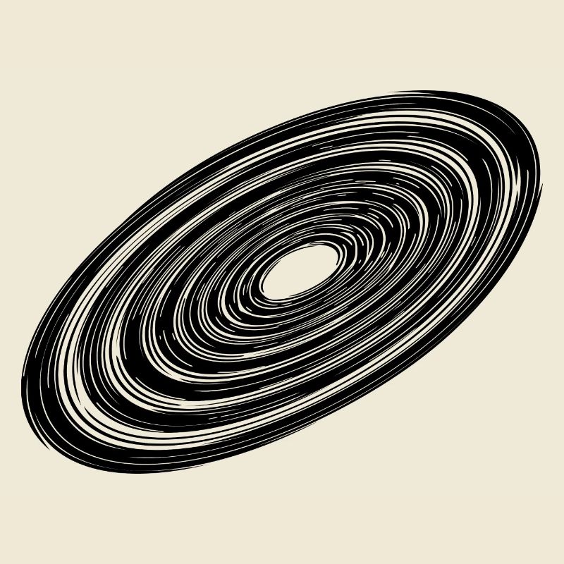 Three Dimensional Vintage Circle Disc