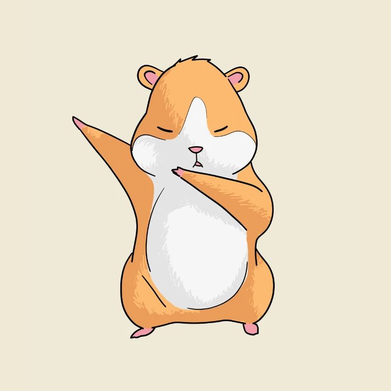 Tanzender Hamster - Teddyhamster Dabbing Dancing