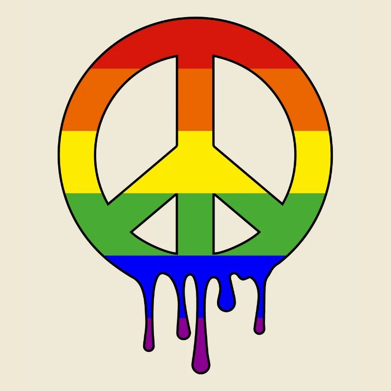 LGBT Friedenszeichen in Regenbogenfarben CSD