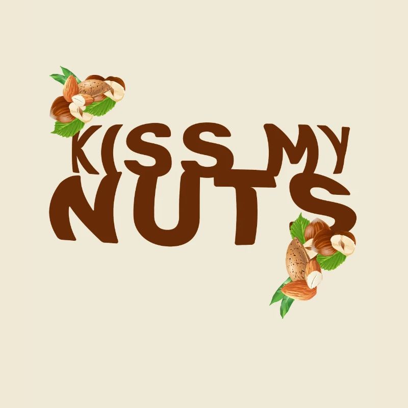 nuts kiss my nuts simple autumn minimal statement