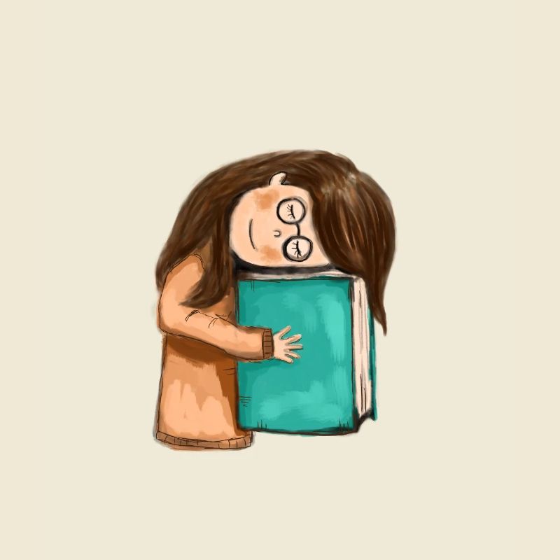 Libro, libros, niña con un libro