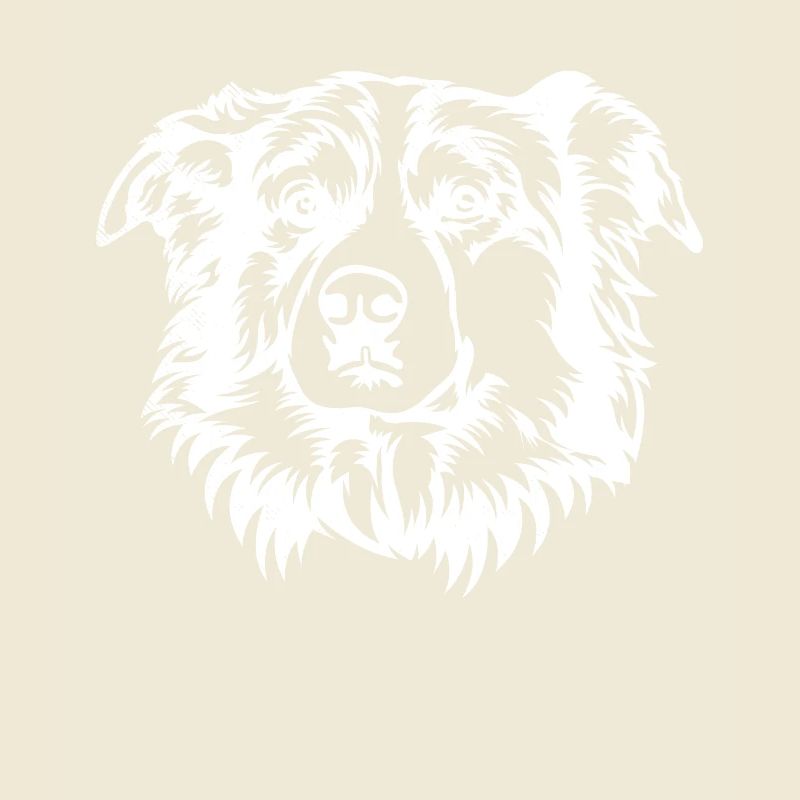 Thème de dessin graphique de visage de chien AUSSIE mignon