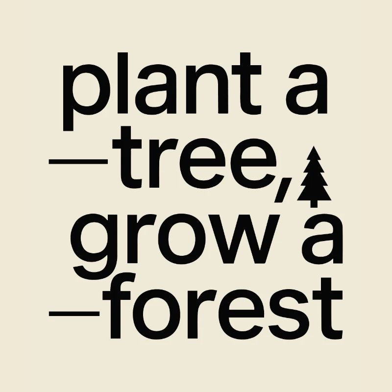 PFLANZEN SIE EINEN BAUM, WACHSEN SIE EINEN WALD