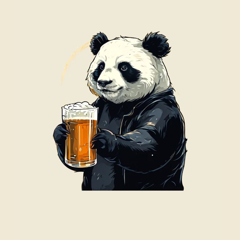 Panda mit Bier Lecker Bierchen Bier Meme