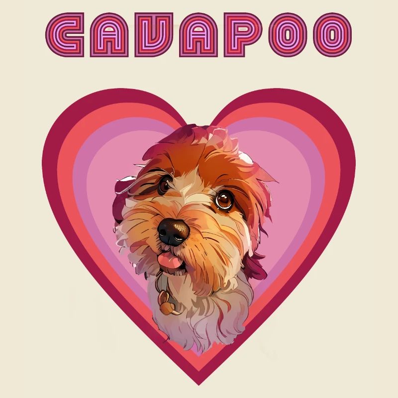 Cœur de Cavapoo (Prune)