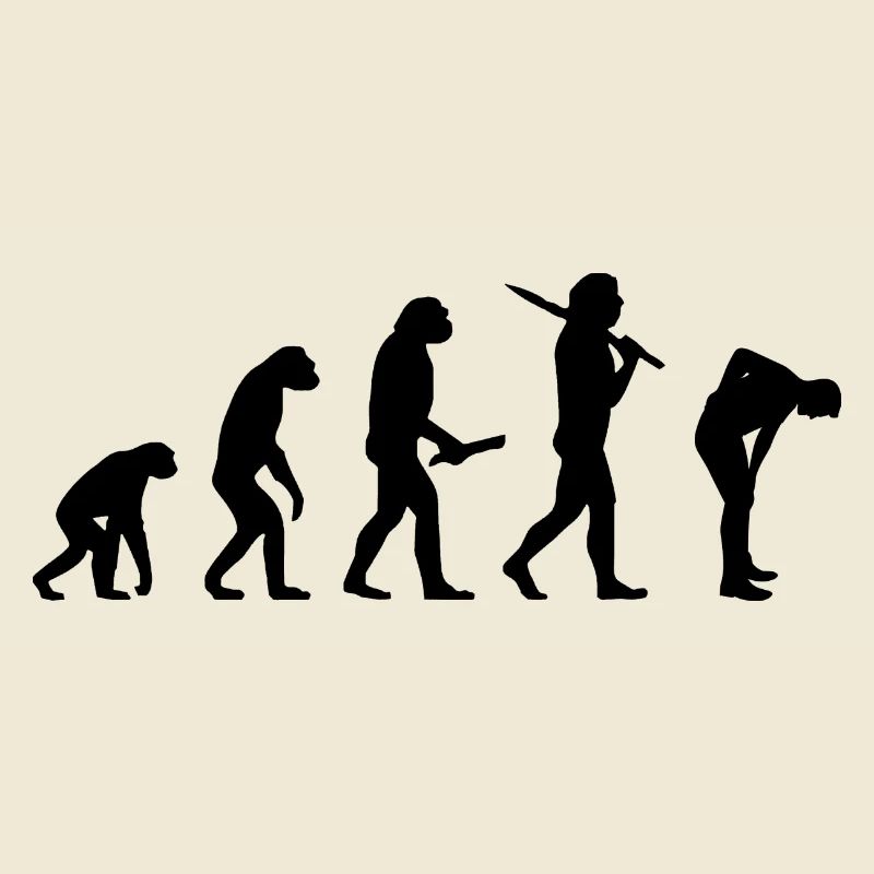 Evolution Back Pain Fun Funny IT Home Office